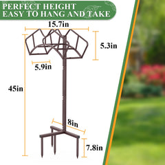 Qatsrin Garden Hose Holder showing width and height
