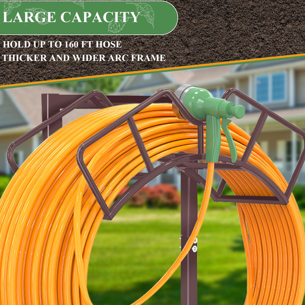 Qatsrin Garden Hose Holder with garden hose stored