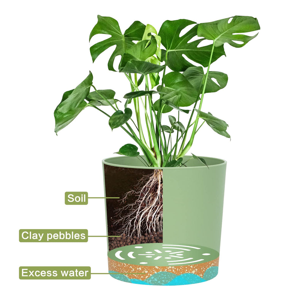 QCQHDU 5 inch plant pot on a windowsill in a modern home