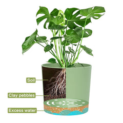 QCQHDU 5 inch plant pot on a windowsill in a modern home