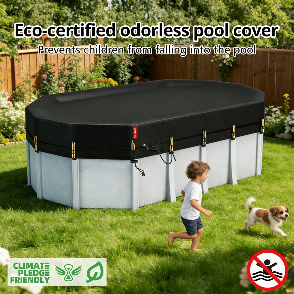 QH.HOME 12x20 ft pool cover packaging display