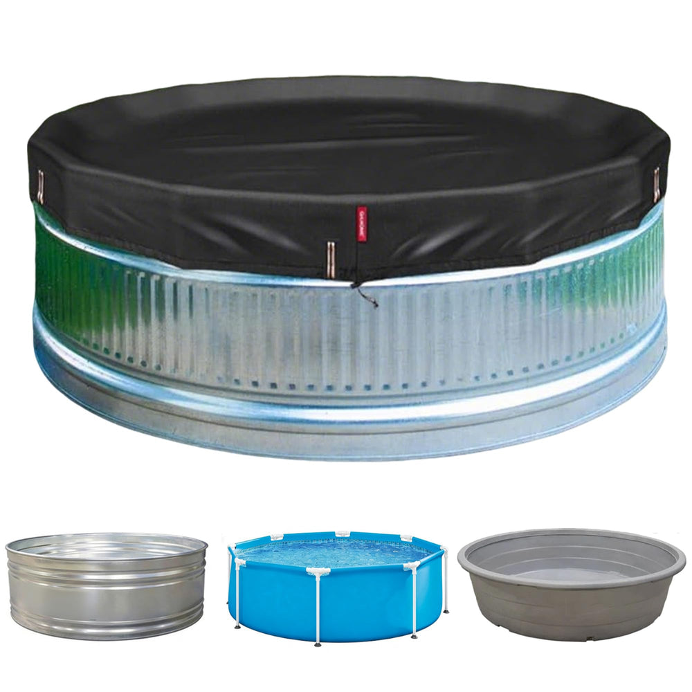 QH.HOME 8 ft Round Pool Cover front view