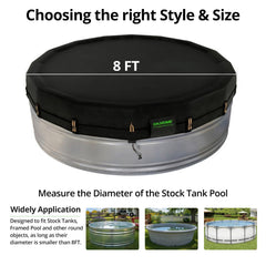 QH.HOME cover shown on a pool with tightening winch