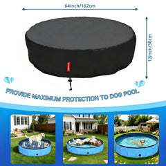 QH.HOME Dog Pool Cover 63-64 inch black fabric side view