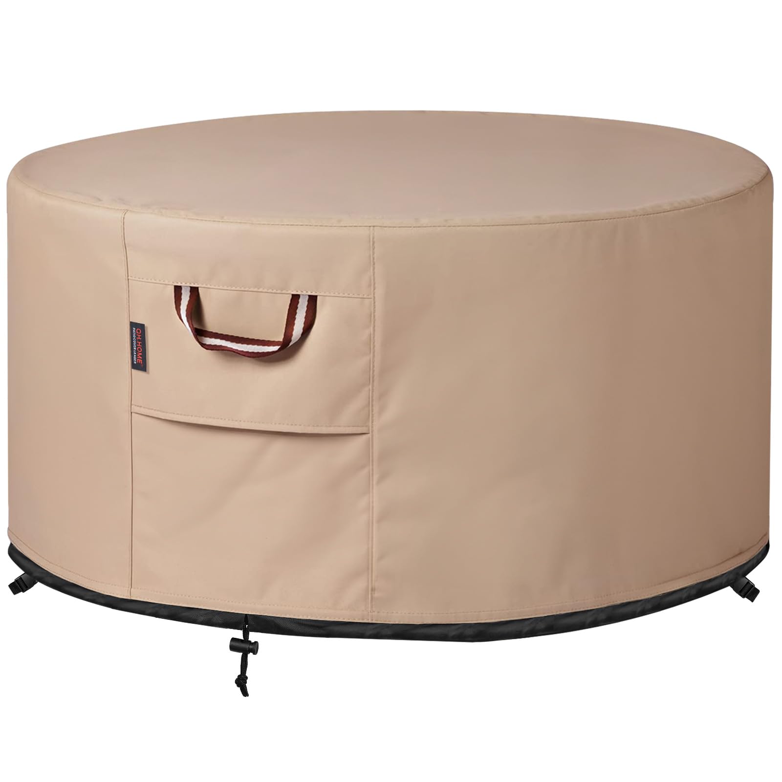 QH.HOME Fire Pit Cover Round 48-inch front view