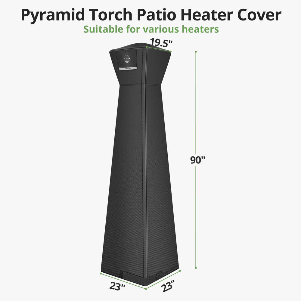 QH.HOME Heater Cover dimensions 90"H x 23"D x 23"B