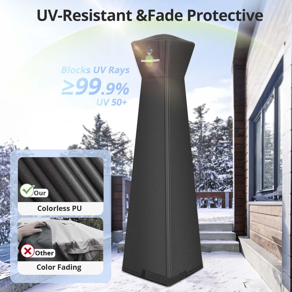 QH.HOME Heater Cover displaying UV protection feature