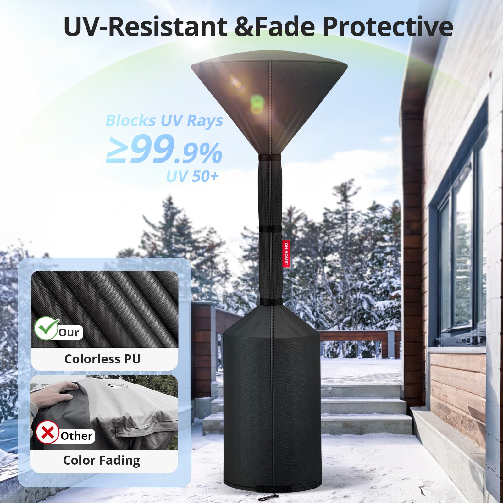 QH.HOME Patio Heater Cover in outdoor setting