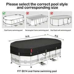 QH.HOME pool cover with tightening ratchets