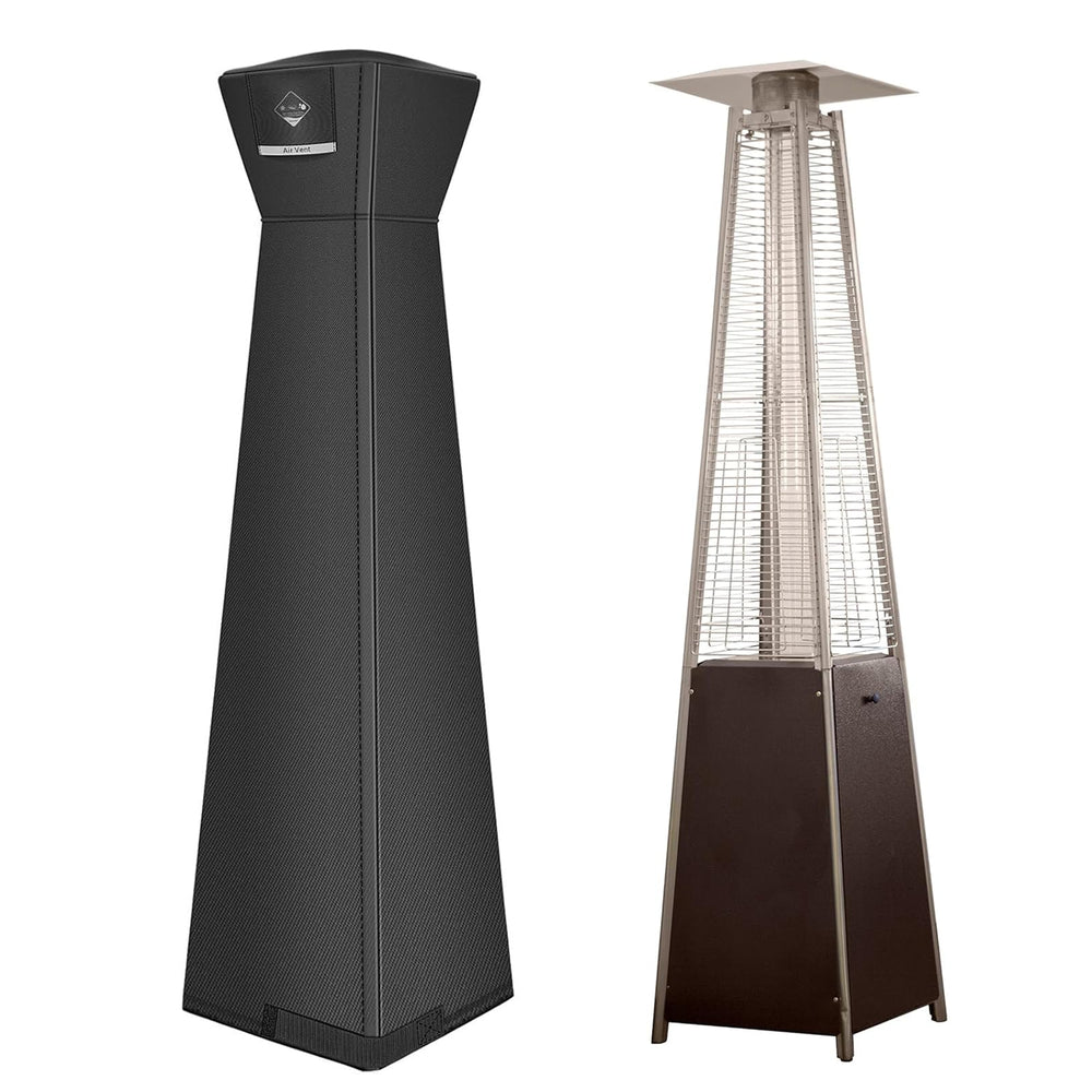 QH.HOME Pyramid Patio Heater Cover in Camel, front view