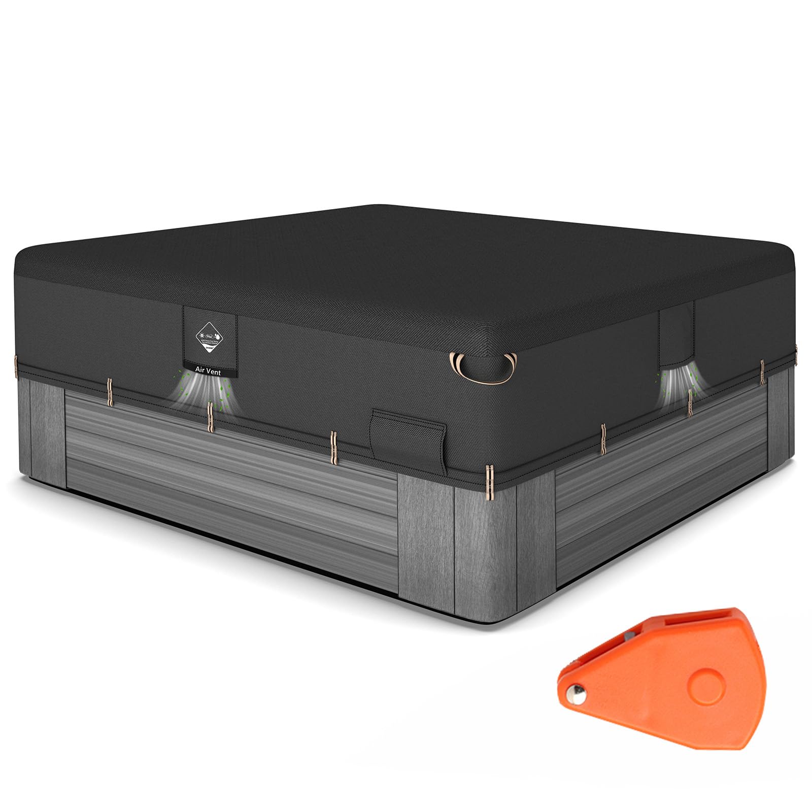 QH.HOME Waterproof Hot Tub Cover 85 x 85 front view