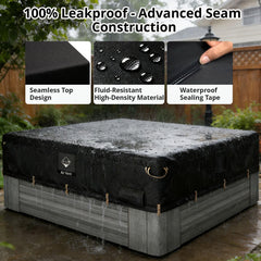 QH.HOME Waterproof Hot Tub Cover 85 x 85 side view