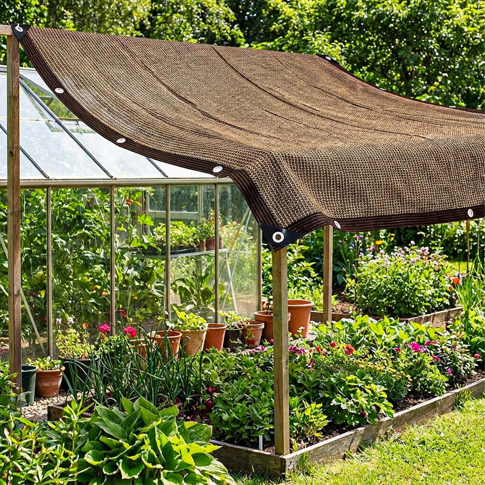 QHAIYYBF 80% shade cloth protecting plants from sun