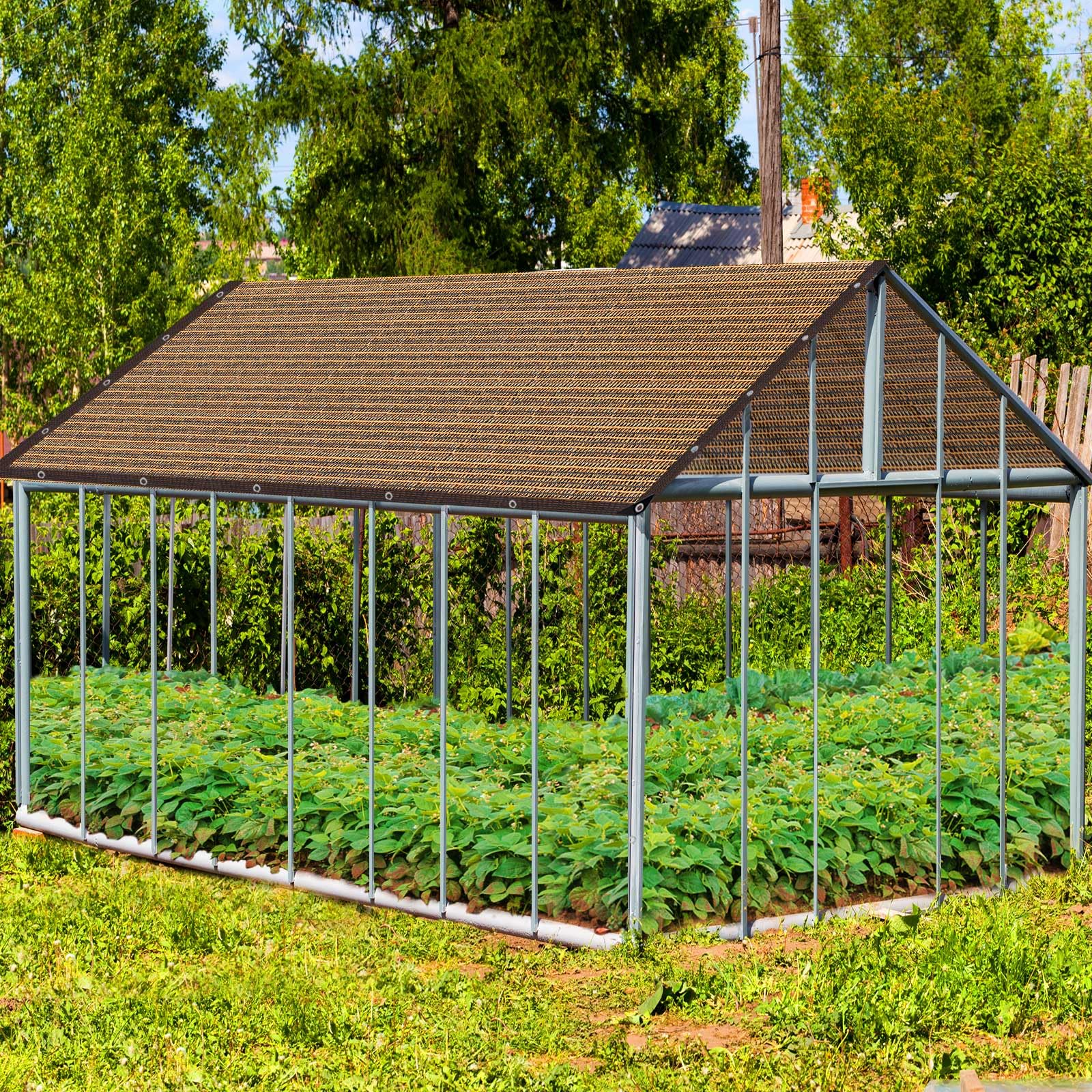 QHAIYYBF Shade Cloth 10x10FT with light shining through