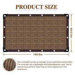 QHAIYYBF Shade Cloth 8×16 FT with grommets