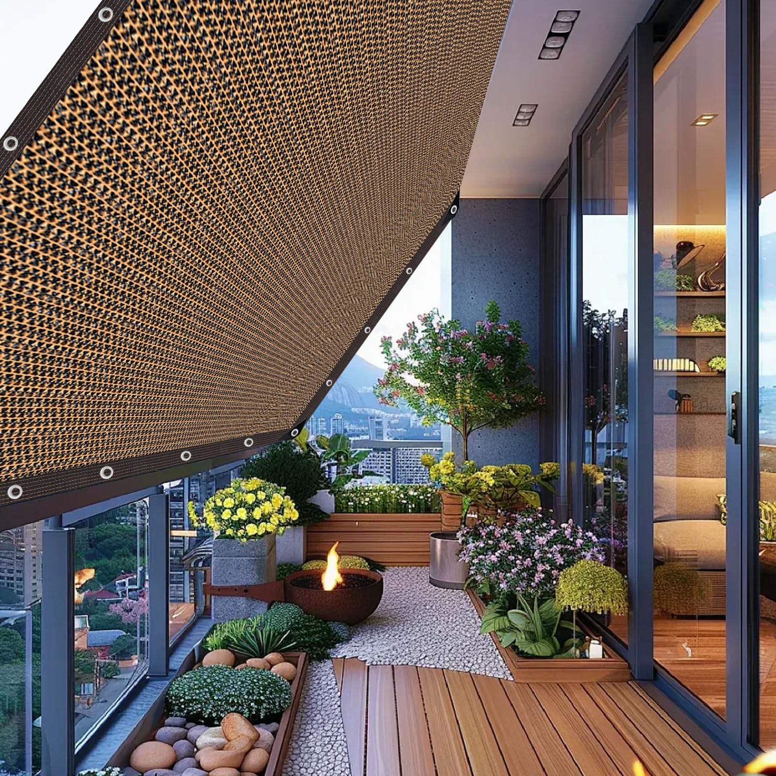 QHAIYYBF Shade Cloth in a garden setting