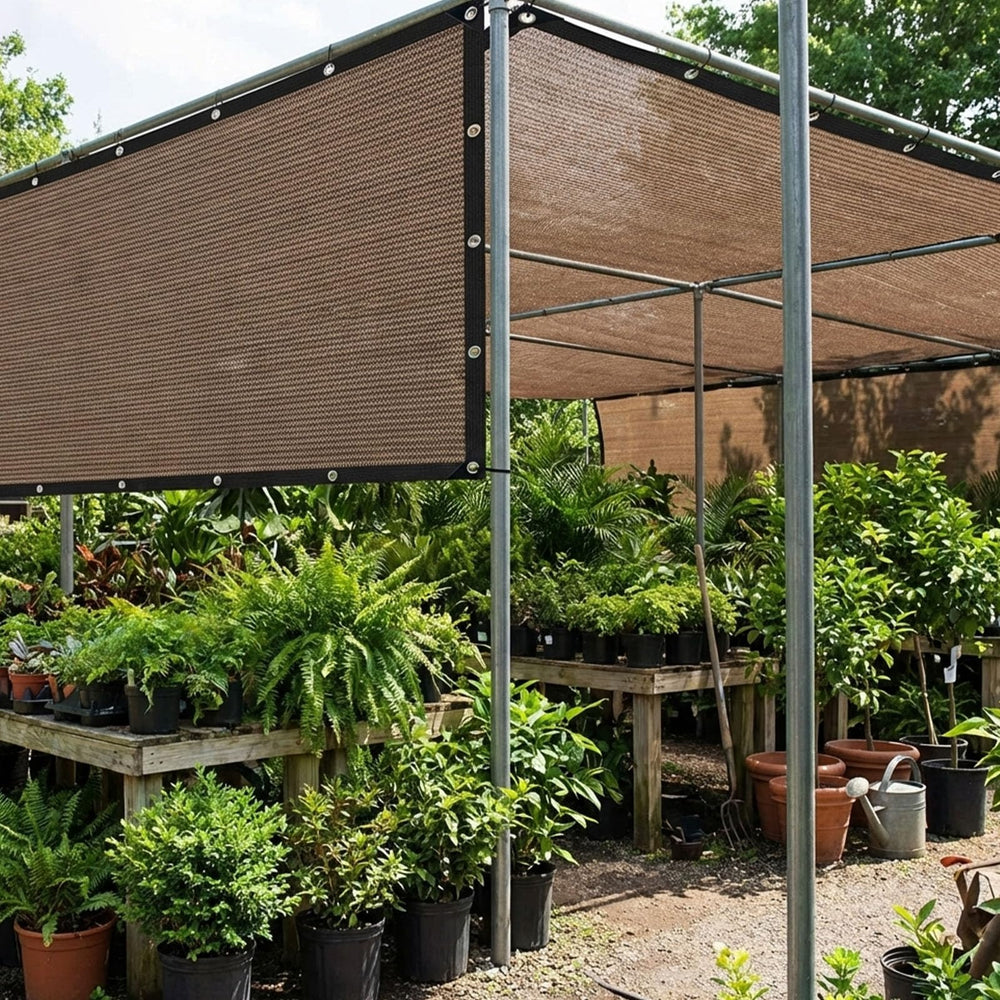 QHAIYYBF shade cloth in use over a patio area