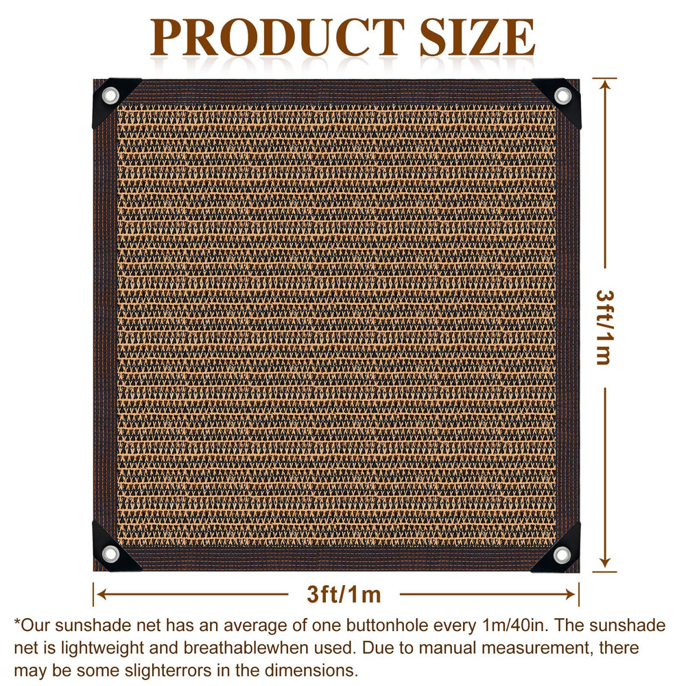 QHAIYYBF shade cloth showing double grommets for easy installation