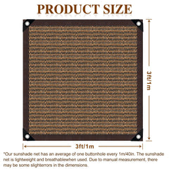 QHAIYYBF shade cloth showing double grommets for easy installation