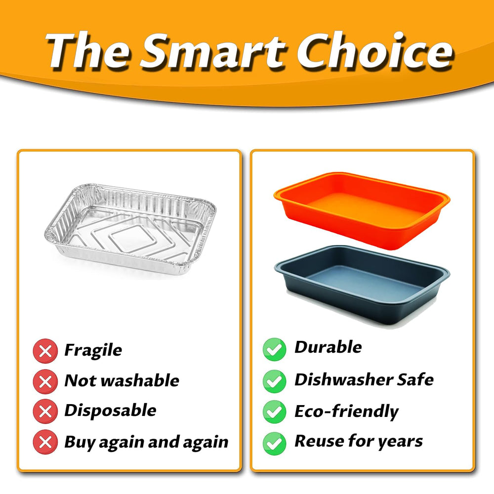 QHAND reusable drip pans side view