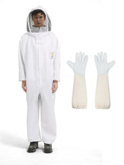 QHZHANG Sting Proof Bee Suit full body front view with gloves
