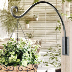 Qiang Ni 22-inch plant hanger with flower basket attached