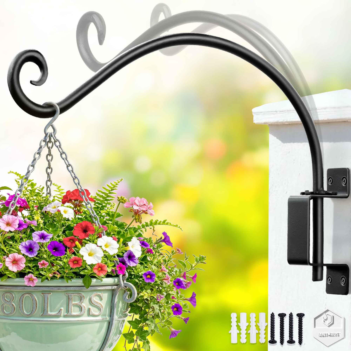 Qiang Ni Plant Hanger 22 Inch front view with mounting hardware