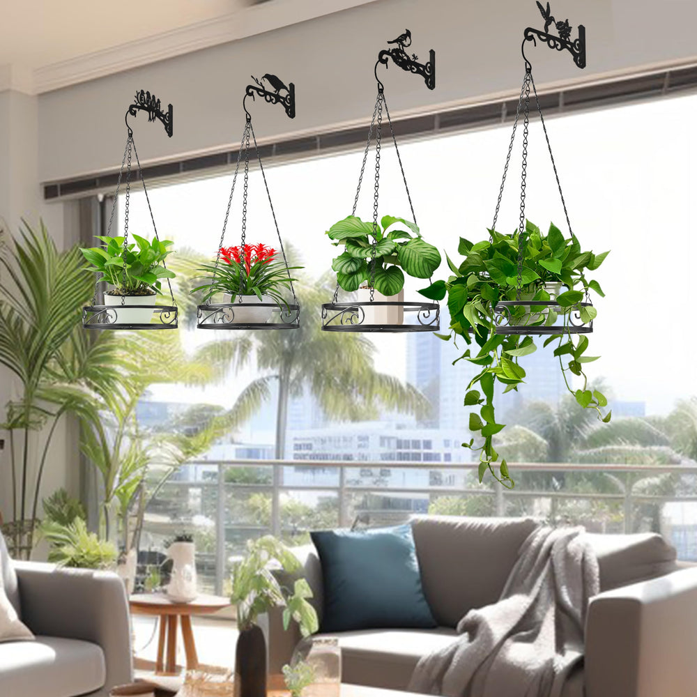 Qiaomeiysp 2-pack metal plant hangers in packaging