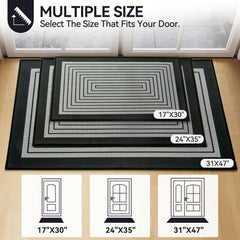 QiCaiJia door mat showing interwoven design