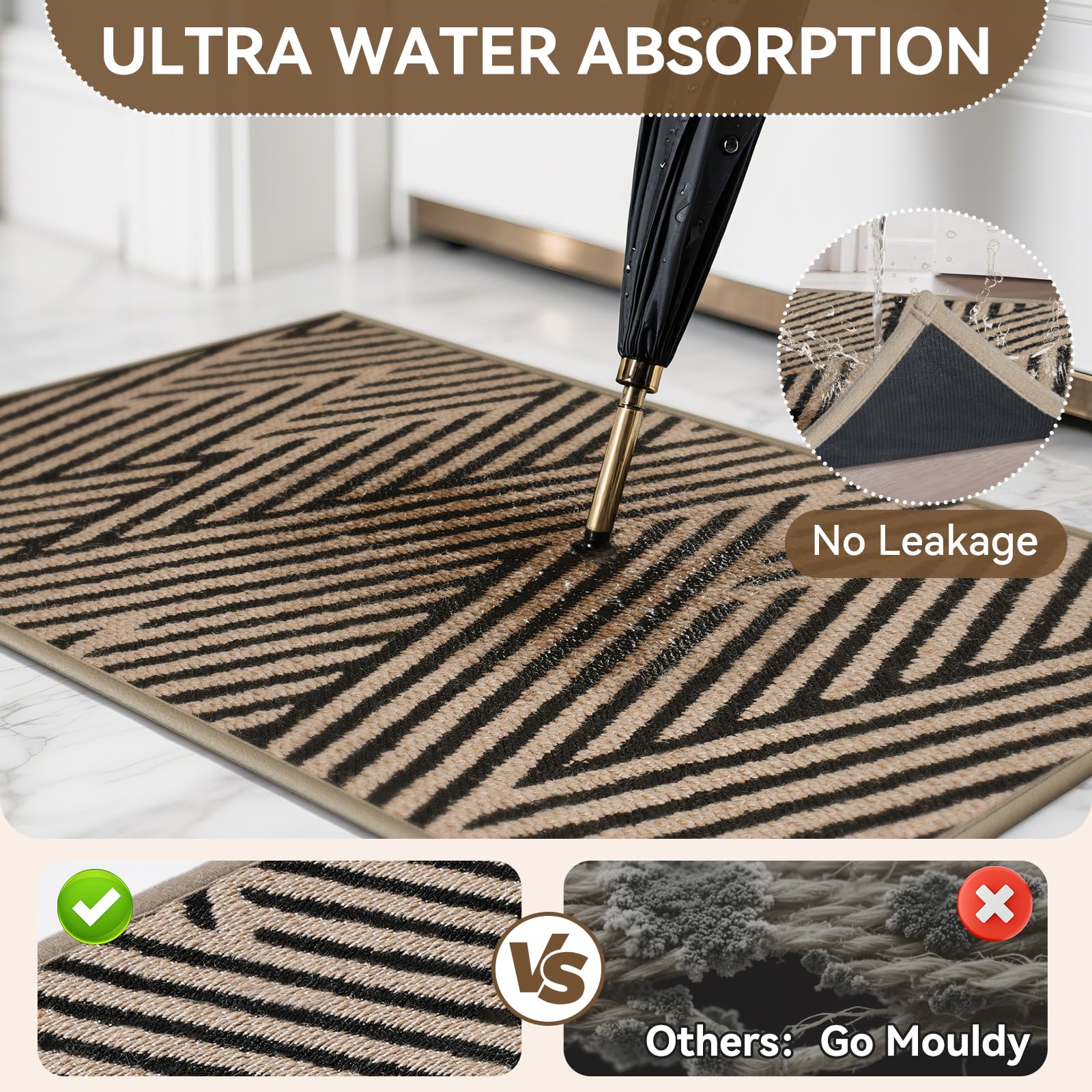 QiCaiJia Front Door Mat cleaning process with hose