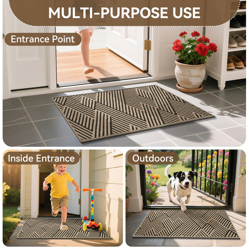 QiCaiJia Front Door Mat packaging display