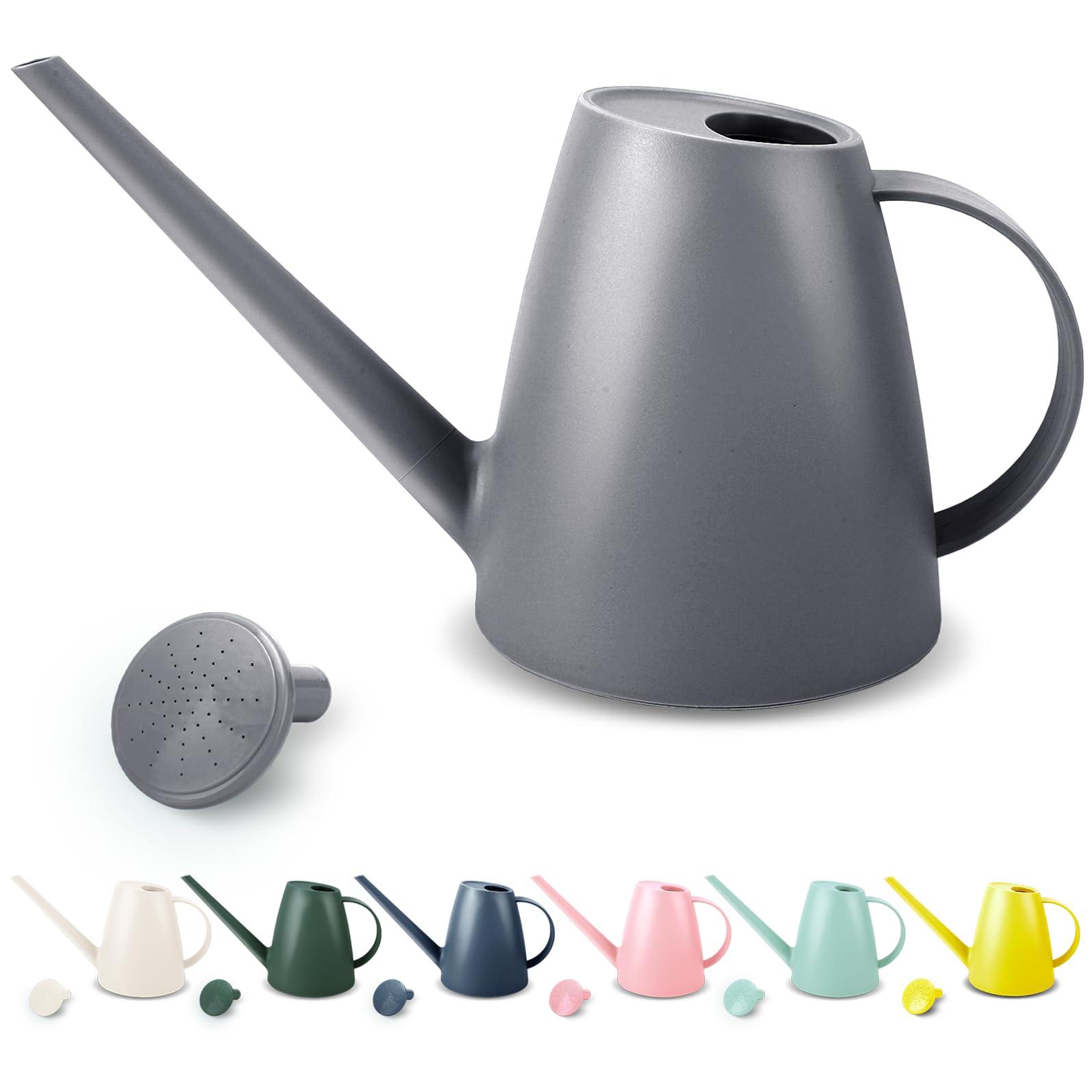 Qilebi 1.8L watering can in gray with long spout