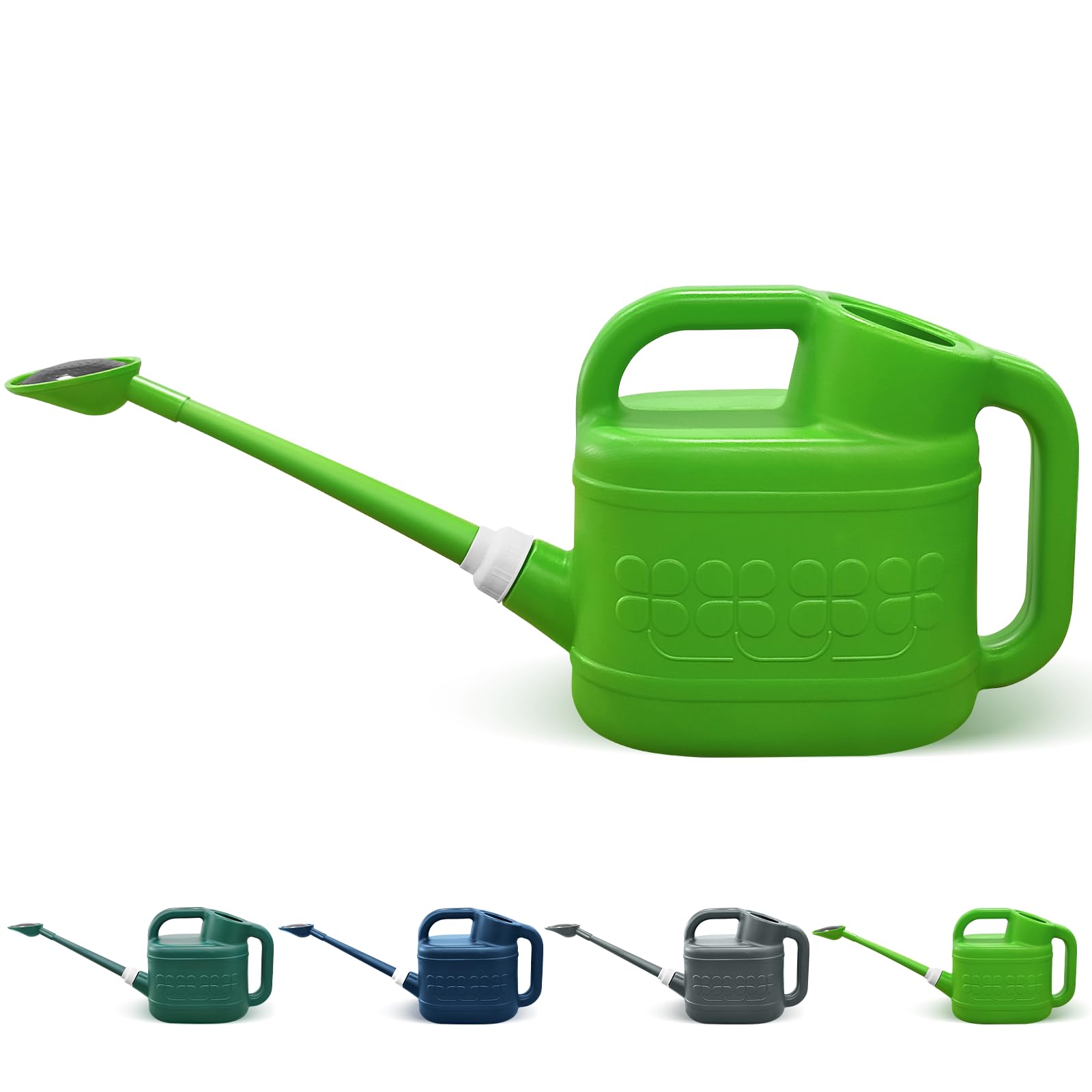 Qilebi 2 Gallon Watering Can front view, light green