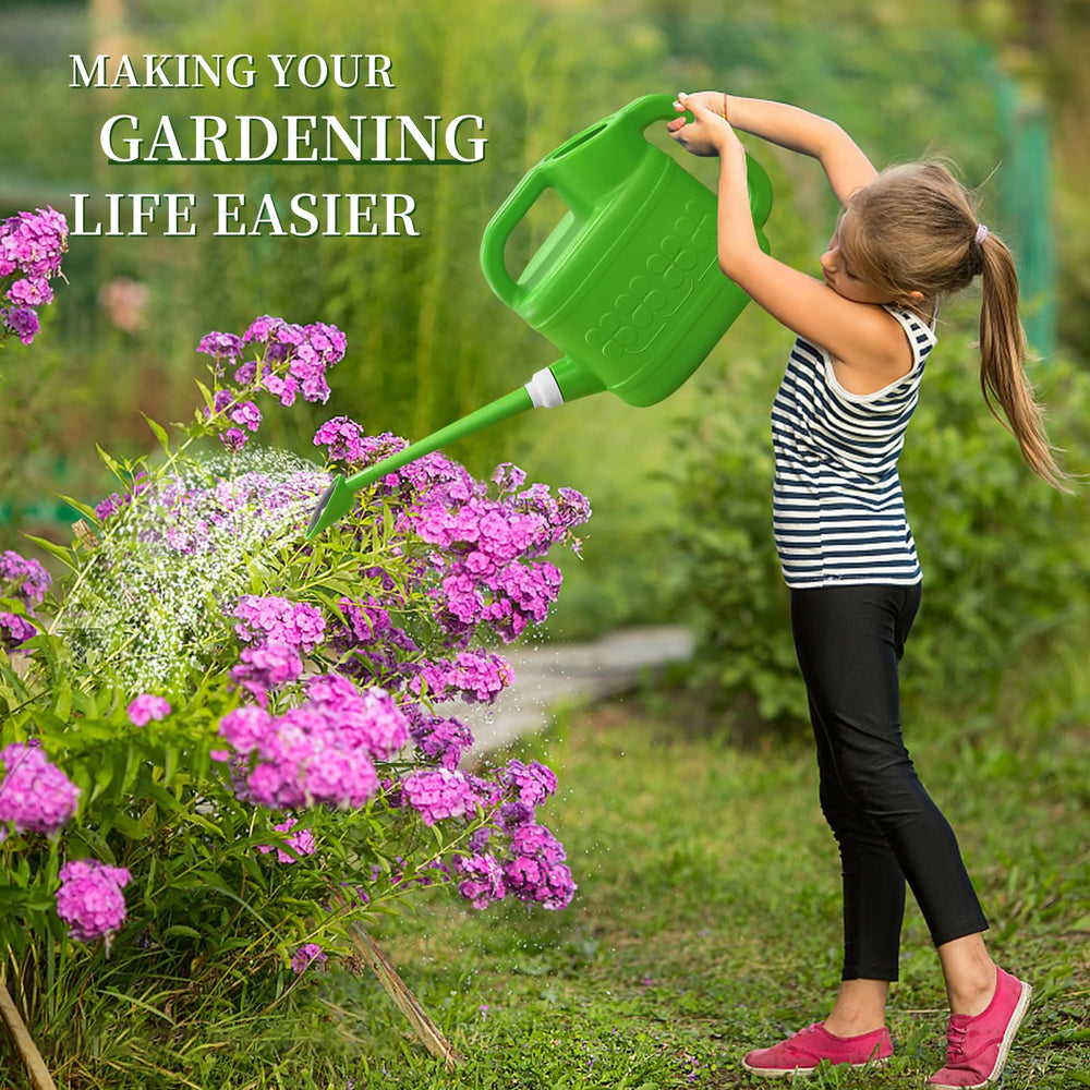 Qilebi 2 Gallon Watering Can in garden setting