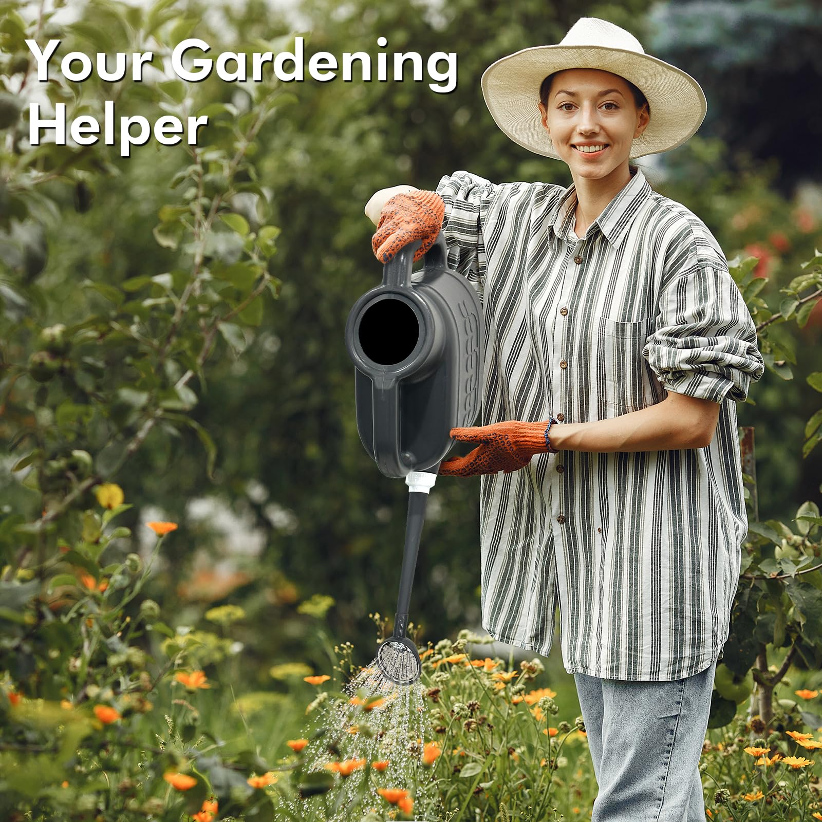 Qilebi 2 Gallon Watering Can with detachable shower head