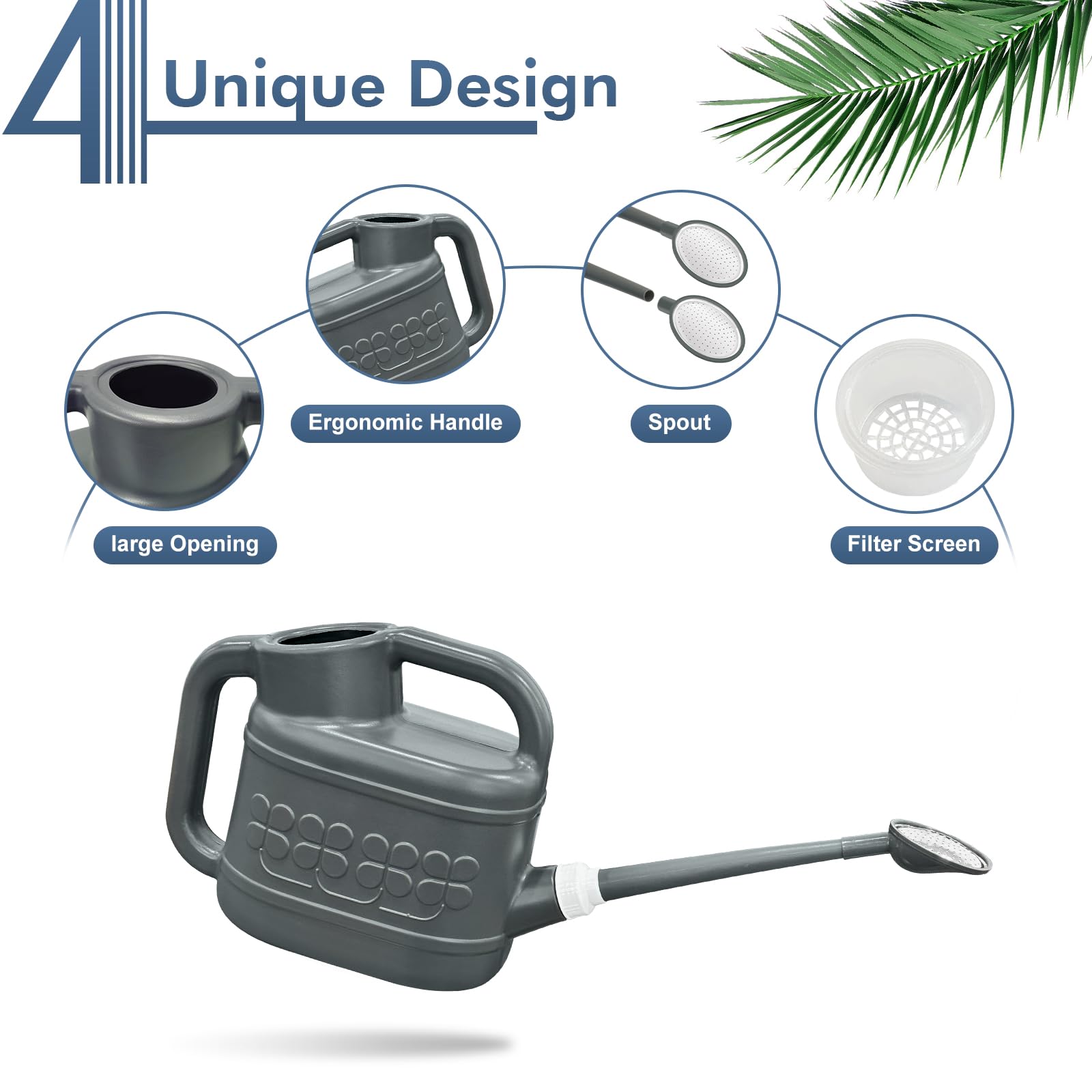 Qilebi Watering Can ergonomic dual handles