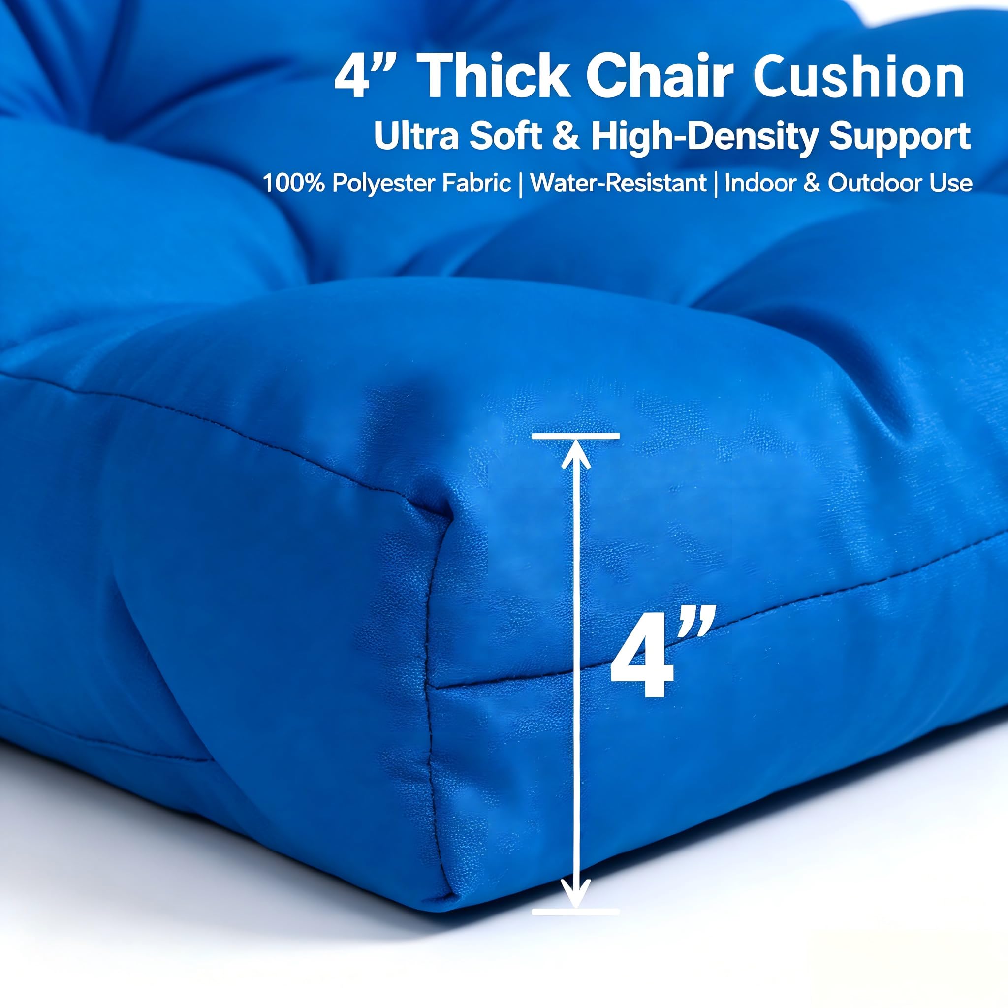 QILLOWAY chair cushion side view showing thickness