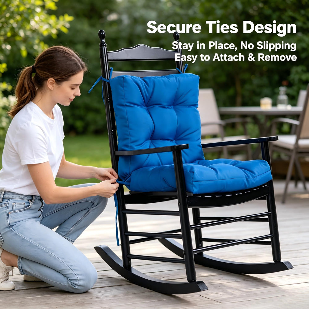 QILLOWAY Outdoor Chair Cushion displayed in marine blue