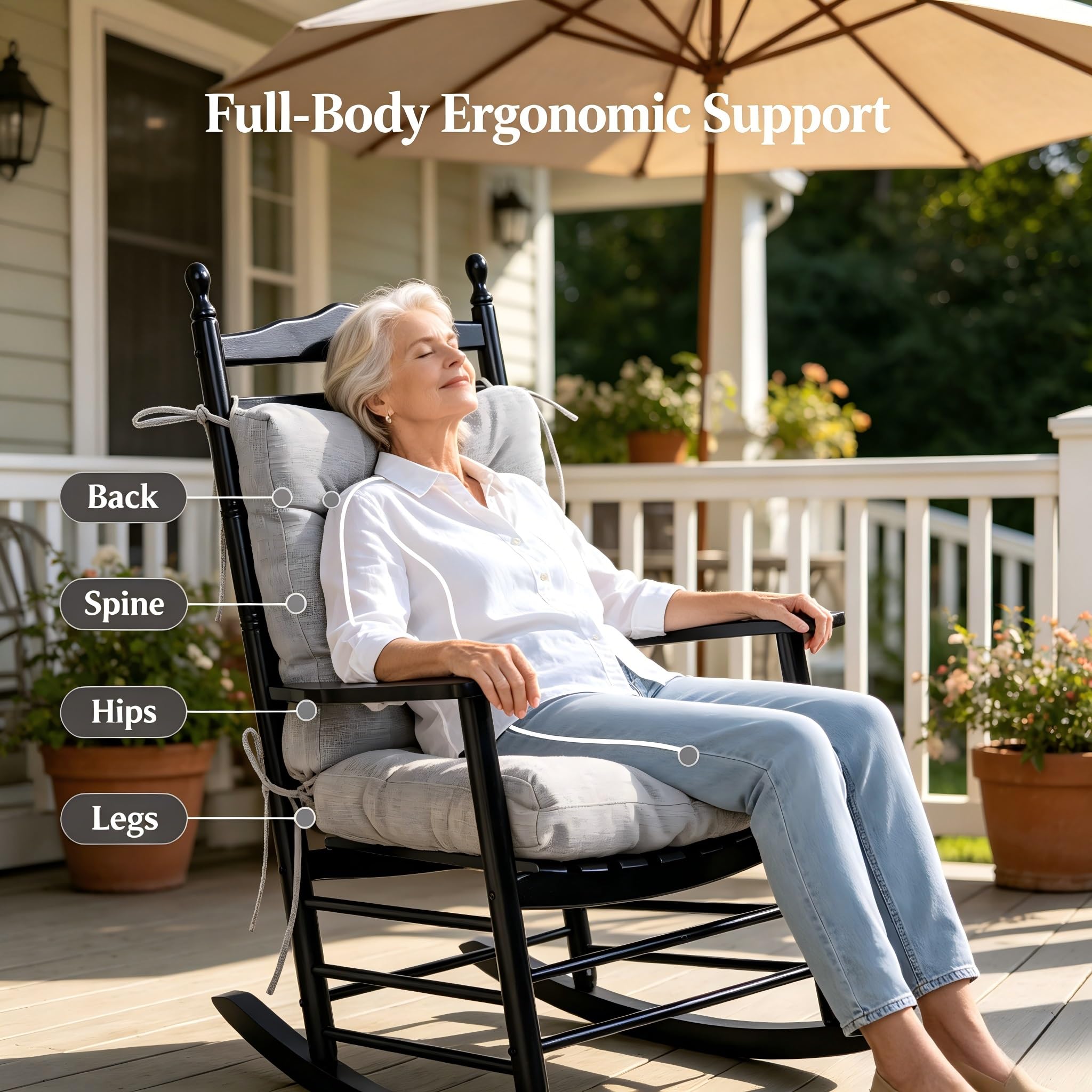 QILLOWAY Outdoor Chair Cushion in a garden setting