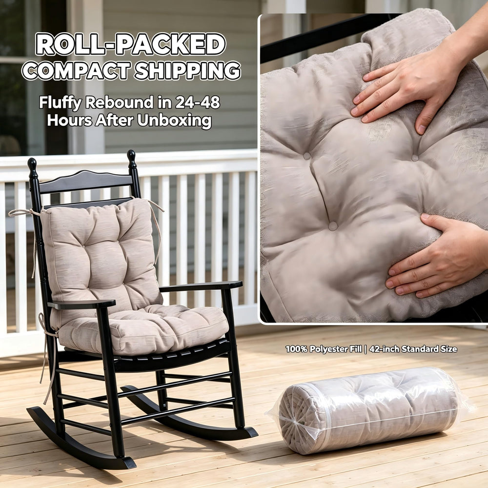 QILLOWAY Outdoor Chair Cushion on a rocking chair