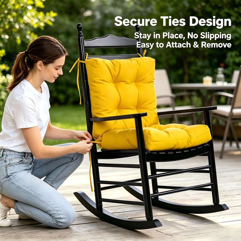 QILLOWAY outdoor chair cushion set displayed on a garden lawn