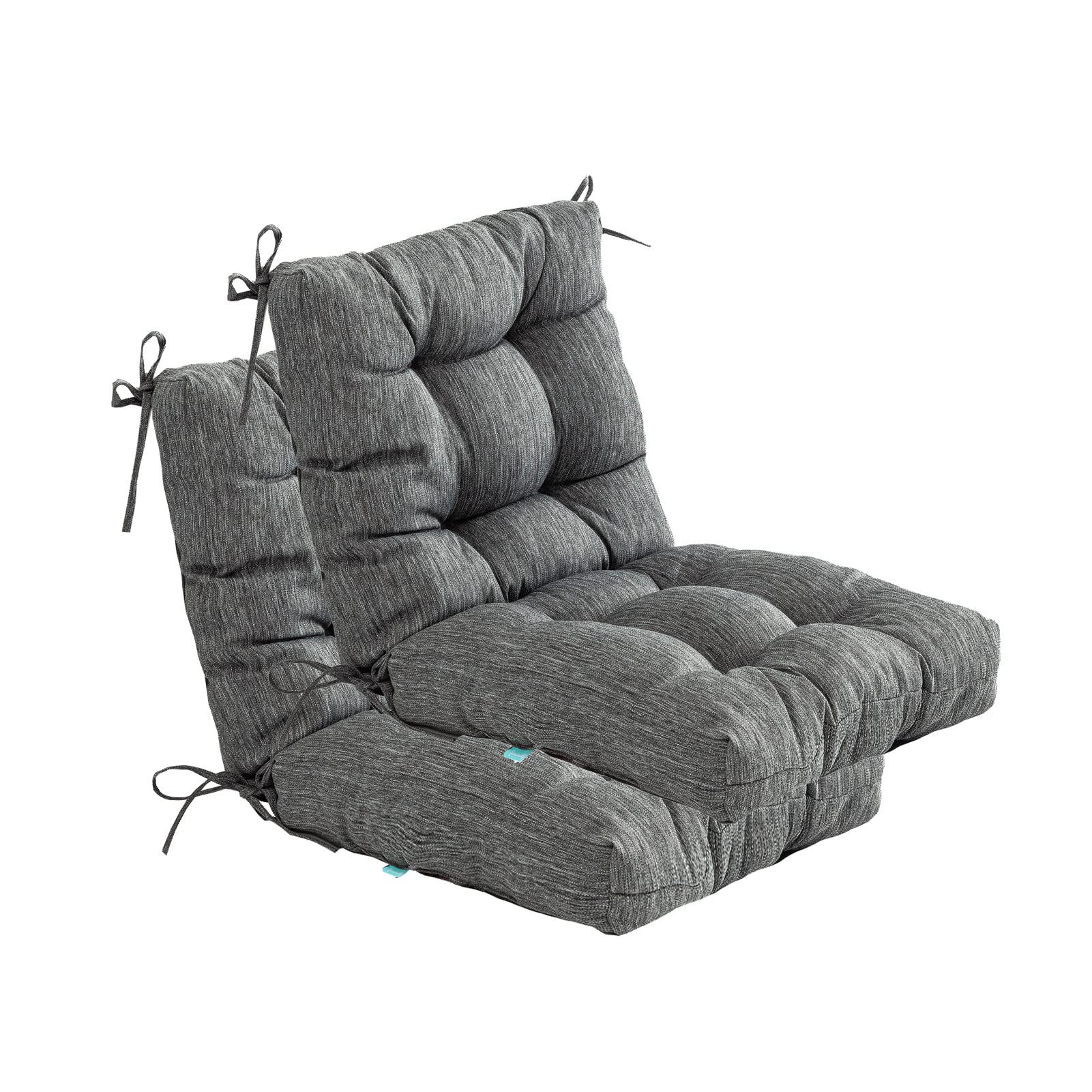 QILLOWAY outdoor chair cushion set of 2 in charcoal grey