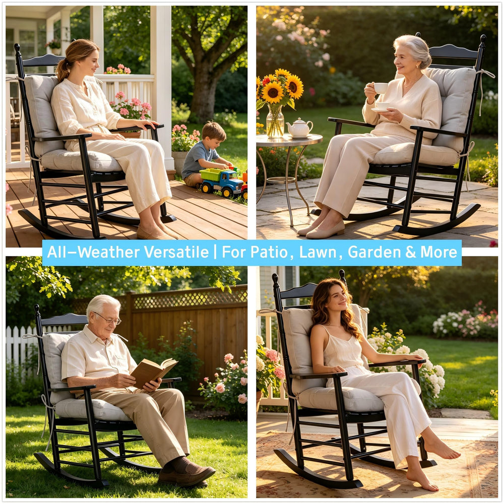 QILLOWAY Outdoor Chair Cushion showing thickness and comfort
