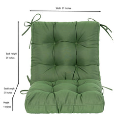 QILLOWAY outdoor chair cushion showing ties for secure attachment