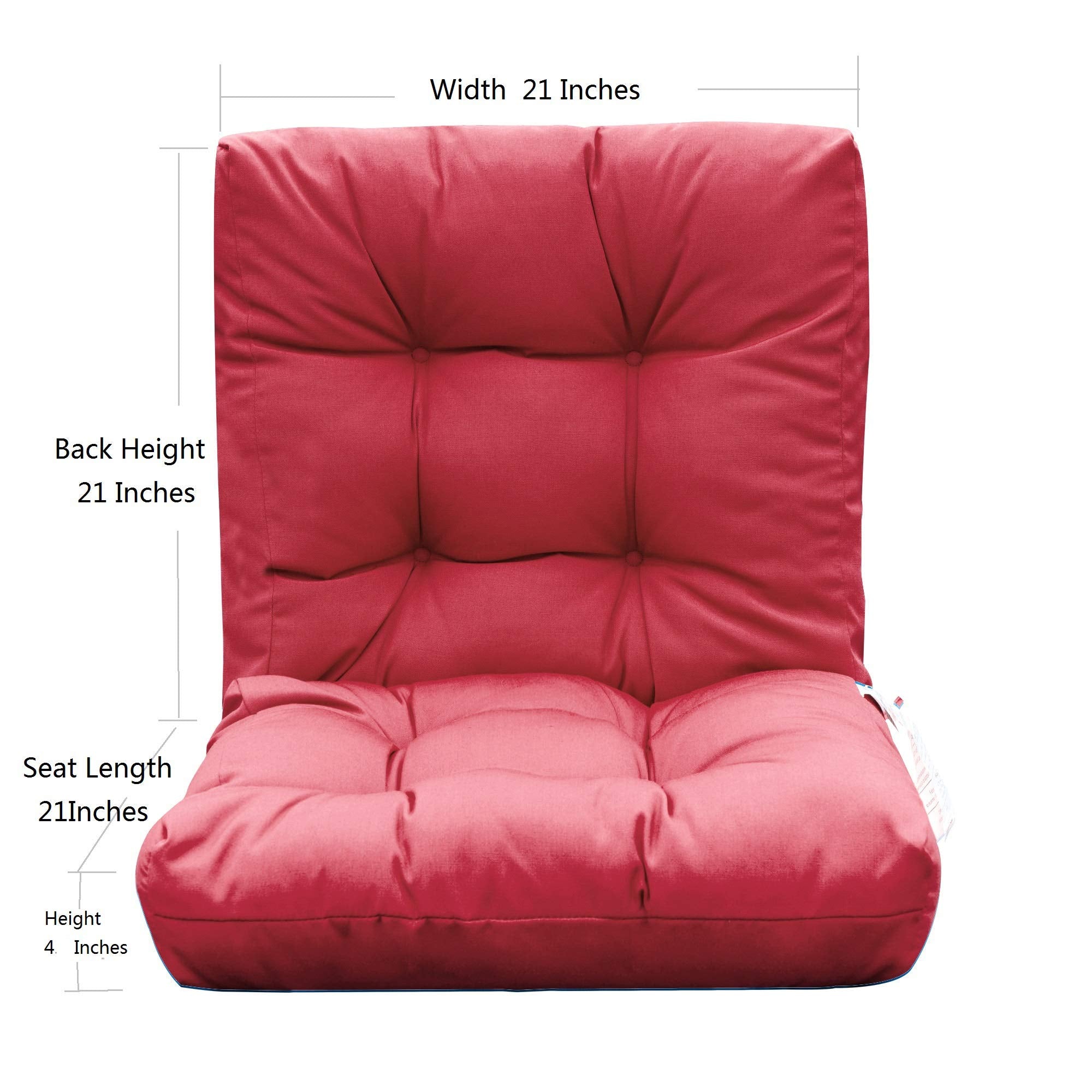 QILLOWAY Outdoor Chair Cushion side view with ties