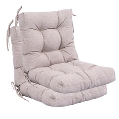 QILLOWAY Outdoor Chair Cushion Tan/Grey front view