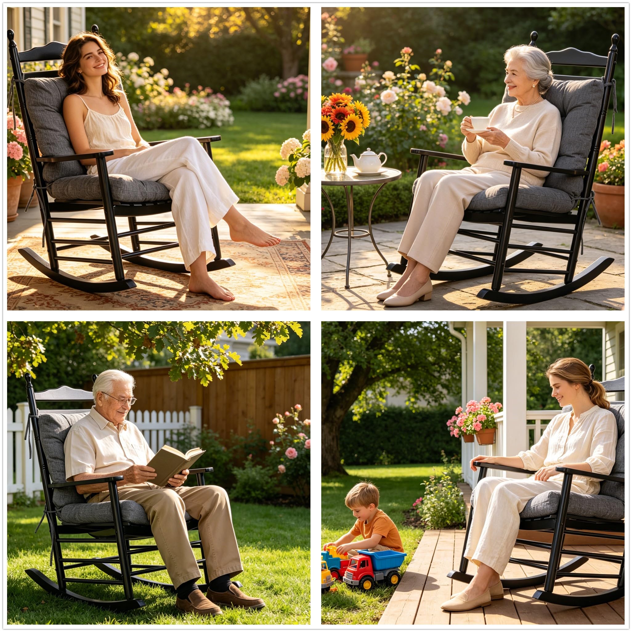 QILLOWAY outdoor chair cushions in a garden setting