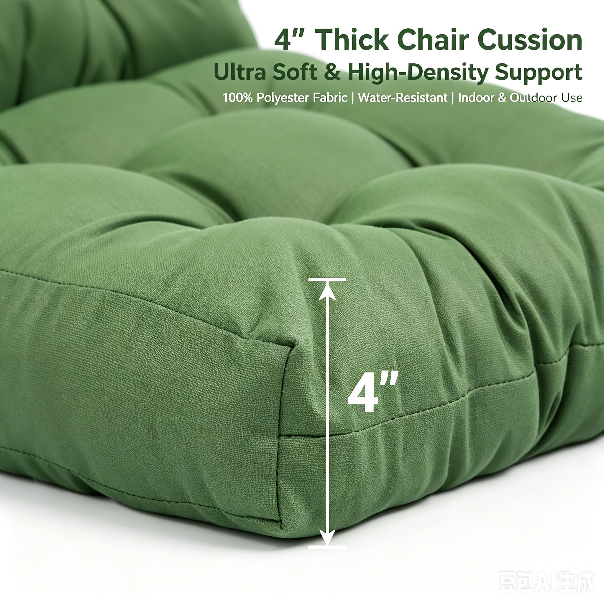 QILLOWAY waterproof outdoor chair cushion on patio chair