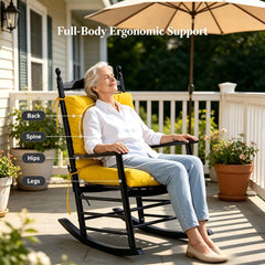 QILLOWAY yellow outdoor chair cushions on a patio chair