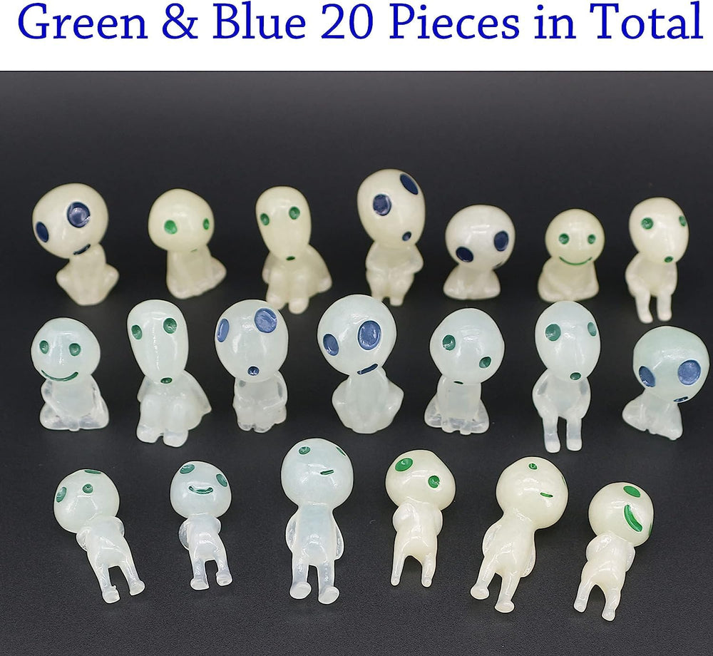 Qingo Miniature Luminous Ghost Tree Elves glowing in the dark